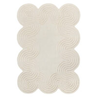 Tapis beige design contemporain pour salon forme originale PUXU