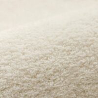 Tapis beige rond motif feuillage poils courts CAMILLE
