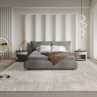 Tapis beige turc épais et doux motifs zèbre LE CAIRE