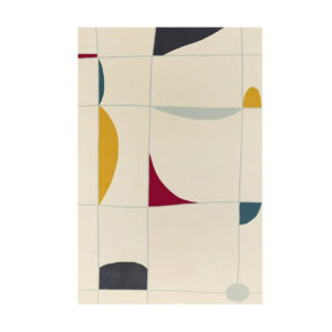 Tapis berbère beige avec motifs géométriques moderne PUXU