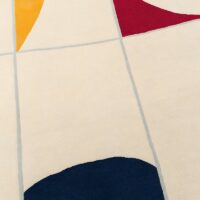 Tapis berbère beige avec motifs géométriques moderne PUXU