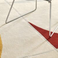 Tapis berbère beige avec motifs géométriques moderne PUXU