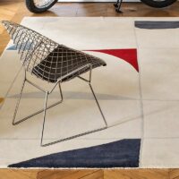 Tapis berbère beige avec motifs géométriques moderne PUXU