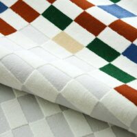 Tapis berbère carreaux colorés pour salon et salle à manger XAV PIRON