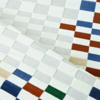 Tapis berbère carreaux colorés pour salon et salle à manger XAV PIRON