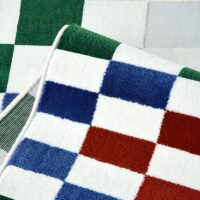 Tapis berbère carreaux colorés pour salon et salle à manger XAV PIRON