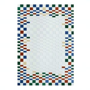 Tapis berbère carreaux colorés pour salon et salle à manger XAV PIRON