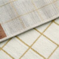 Tapis blanc cassé à carreaux avec carreaux de couleurs XAV PIRON