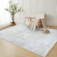 Tapis blanc cassé motifs non réguliers style de Turquie LMH DESIGN