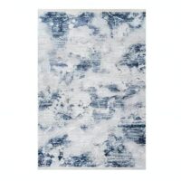 Tapis bleu et blanc cassé dégradé de couleurs style de Turquie LMH DESIGN