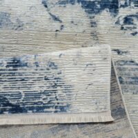 Tapis bleu et blanc cassé dégradé de couleurs style de Turquie LMH DESIGN