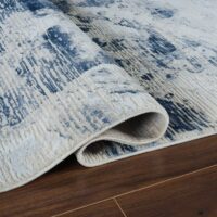 Tapis bleu et blanc cassé dégradé de couleurs style de Turquie LMH DESIGN