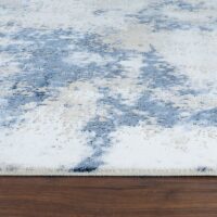 Tapis bleu et blanc cassé dégradé de couleurs style de Turquie LMH DESIGN