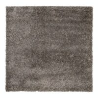 Tapis carré gris marron taupe poils longs shaggy FAMILLY RUG