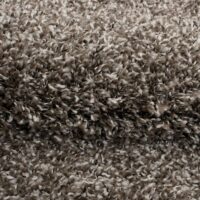 Tapis carré gris marron taupe poils longs shaggy FAMILLY RUG