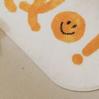 Tapis chambre enfant blanc et jaune joyeux HEYRUG