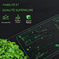 Tapis chauffant avec thermostat pour plantes ou reptile