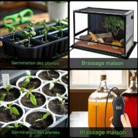 Tapis chauffant avec thermostat pour plantes ou reptile