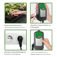 Tapis chauffant imperméable pour semis et germination de graines