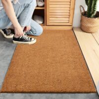 Tapis coco naturel Indien pour entrée essuyer pieds uni