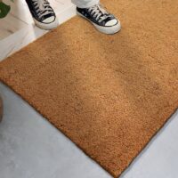 Tapis coco naturel Indien pour entrée essuyer pieds uni