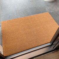 Tapis coco naturel Indien pour entrée essuyer pieds uni