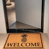 Tapis coco naturel Indien pour entrée essuyer pieds welcome