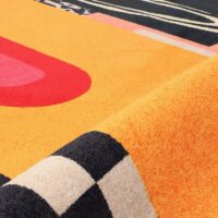 Tapis coloré de salon design abstrait FOULIFOUTI