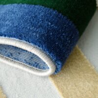 Tapis coloré lignes géométriques croisées design XAV PIRON