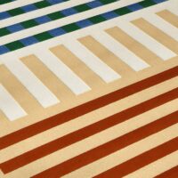 Tapis coloré lignes géométriques croisées design XAV PIRON