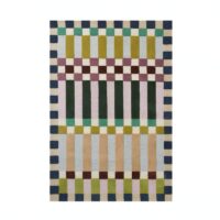 Tapis coloré rectangulaire motifs rectangles multicolores PUXU