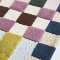 Tapis coloré rectangulaire motifs rectangles multicolores PUXU