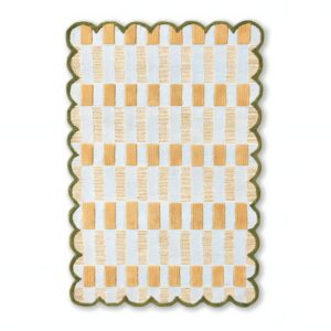 Tapis coloré style marocain avec motifs géométriques et bords arc de cercle PUXU