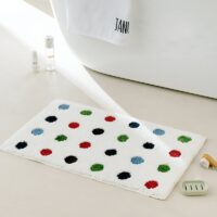 Tapis de bain absorbant blanc avec dessins colorés WATERRUG