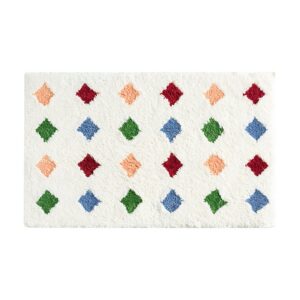 Tapis de bain absorbant blanc avec dessins colorés WATERRUG