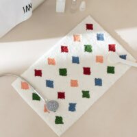 Tapis de bain absorbant blanc avec dessins colorés WATERRUG