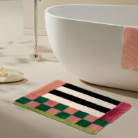 Tapis de bain coloré absorbant shaggy de style kilim WATERRUG