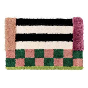 Tapis de bain coloré absorbant shaggy de style kilim WATERRUG