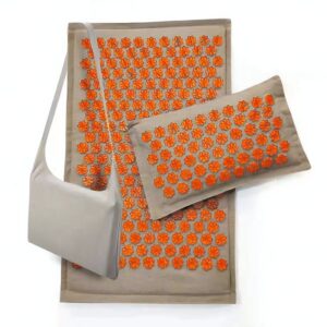 Tapis de fleurs oranges d’acupression pour dos pieds cervicales mains