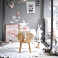 Tapis de jeux bébé circulaire blanc MARIE