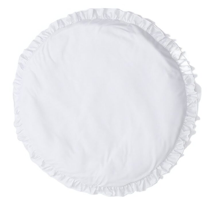 Tapis de jeux bébé circulaire blanc MARIE