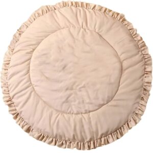 Tapis de jeux bébé de sol circulaire rose EDDY
