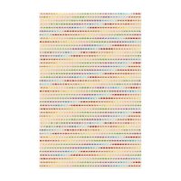 Tapis de jeux pour enfant en laine beige avec traits de couleur BASIL