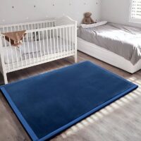 Tapis de motricité ou repos pour bébé et jeune enfant bleu marine
