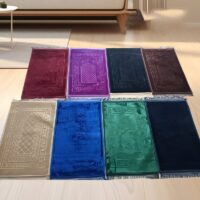 Tapis de prière épais pour religion musulmane effet soie