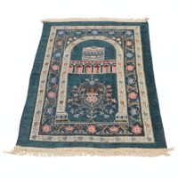 Tapis de prière musulman polyvalent tissé avec motifs religieux