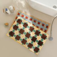 Tapis de salle de bain style berbère carreaux colorés WATERRUG