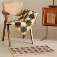 Tapis de salle de bain style berbère carreaux colorés WATERRUG