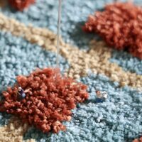 Tapis de salle de bain style berbère carreaux colorés WATERRUG