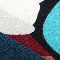 Tapis de salon coloré design abstrait FOULIFOUTI